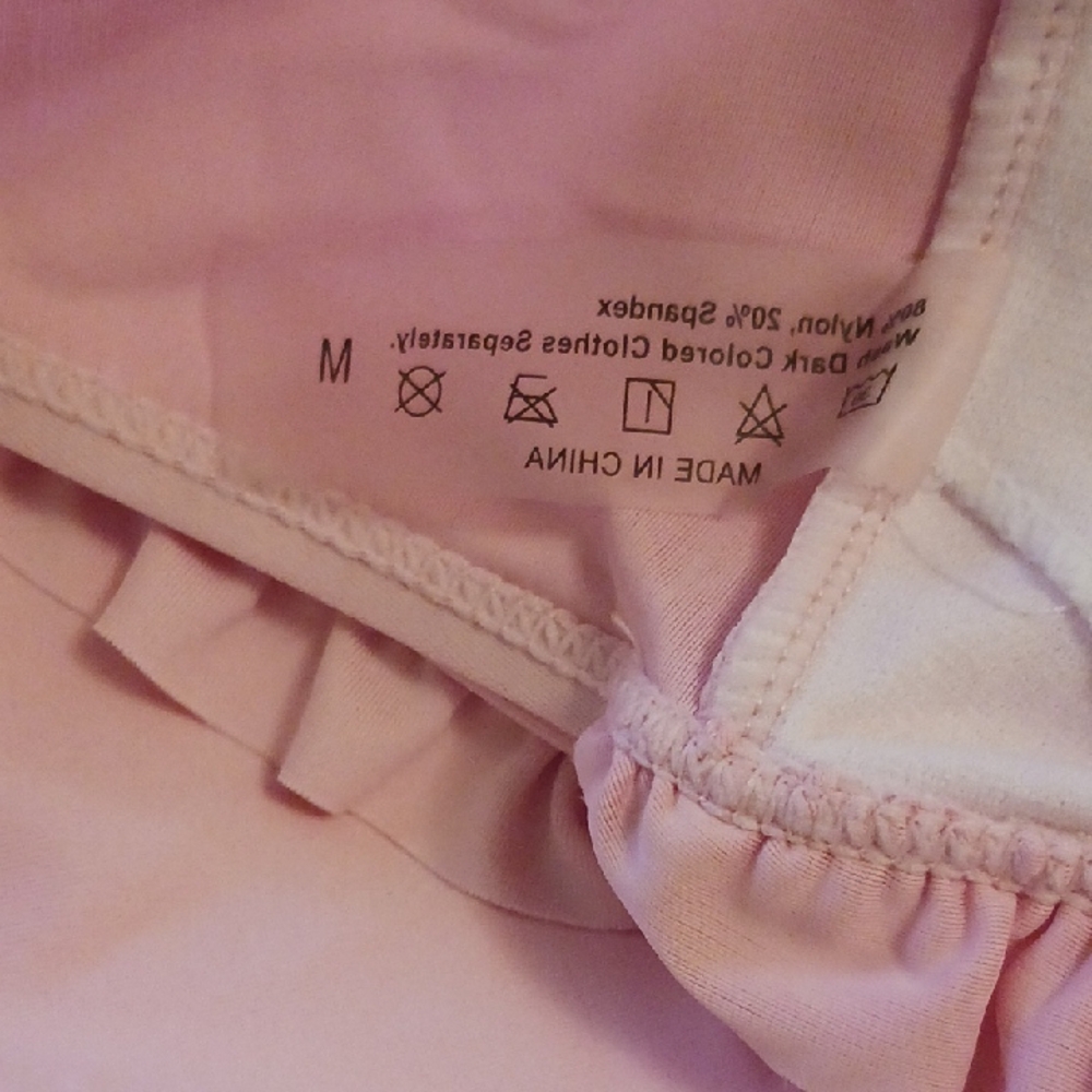 Chic Light Pink Ruffled Swimwear - Picture 3 of 5